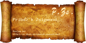 Pribék Zsigmond névjegykártya